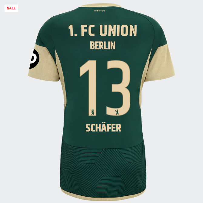union ausweichtrikot 1. männer 2324 – 13 – schäfer | 1. FC Union Berlin Trikots & Fußballschuhe Online Kaufen