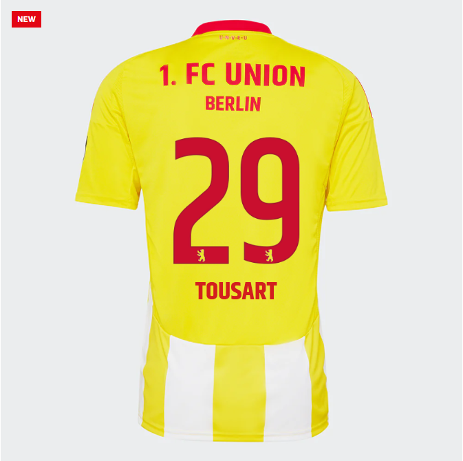 union ausweichtrikot proaf männer 2425 – 29 – tousart | 1. FC Union Berlin Trikots & Fußballschuhe Online Kaufen