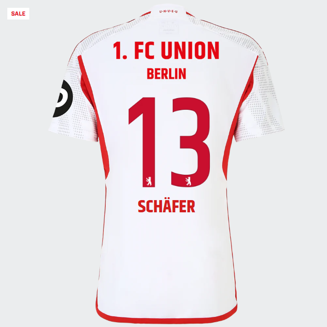 union auswärtstrikot 1. männer 2324 – 13 – schäfer | 1. FC Union Berlin Trikots & Fußballschuhe Online Kaufen