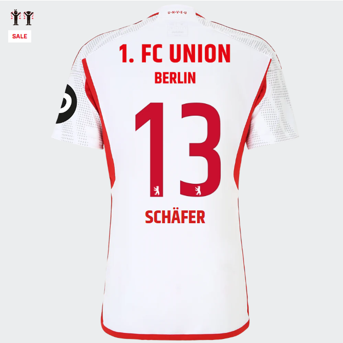 union auswärtstrikot 1. männer 2324 – kinder – 13 – schäfer | 1. FC Union Berlin Trikots & Fußballschuhe Online Kaufen