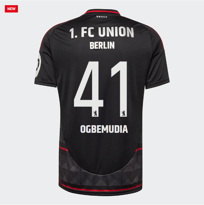 union auswärtstrikot proaf männer 2425 – 41 – ogbemudia | 1. FC Union Berlin Trikots & Fußballschuhe Online Kaufen