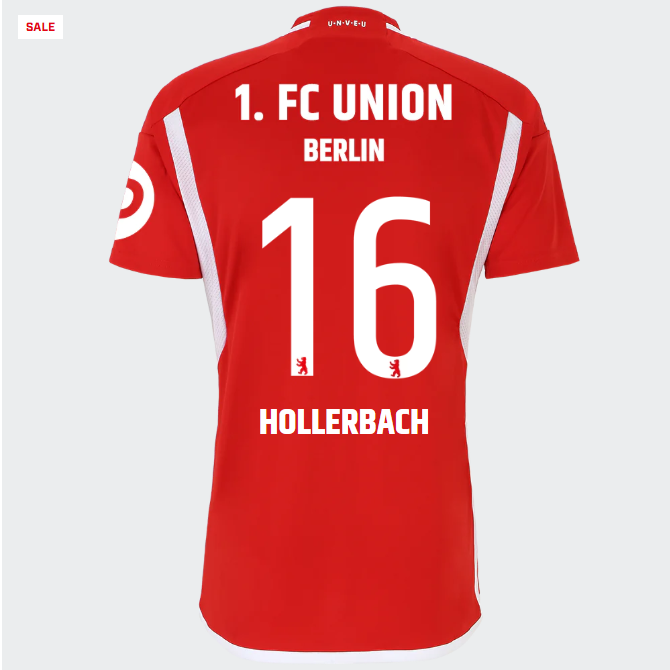 union heimtrikot 1. männer 2324 – 16 – hollerbach | 1. FC Union Berlin Trikots & Fußballschuhe Online Kaufen