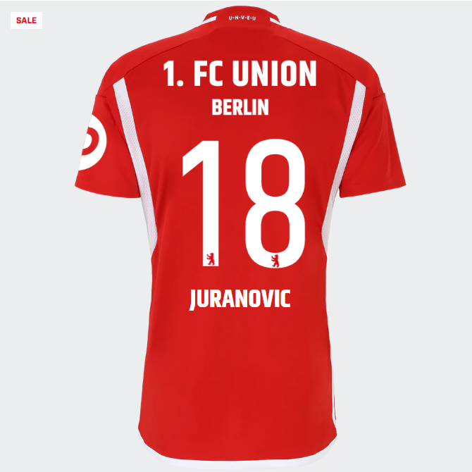 union heimtrikot 1. männer 2324 – 18 – juranovic | 1. FC Union Berlin Trikots & Fußballschuhe Online Kaufen