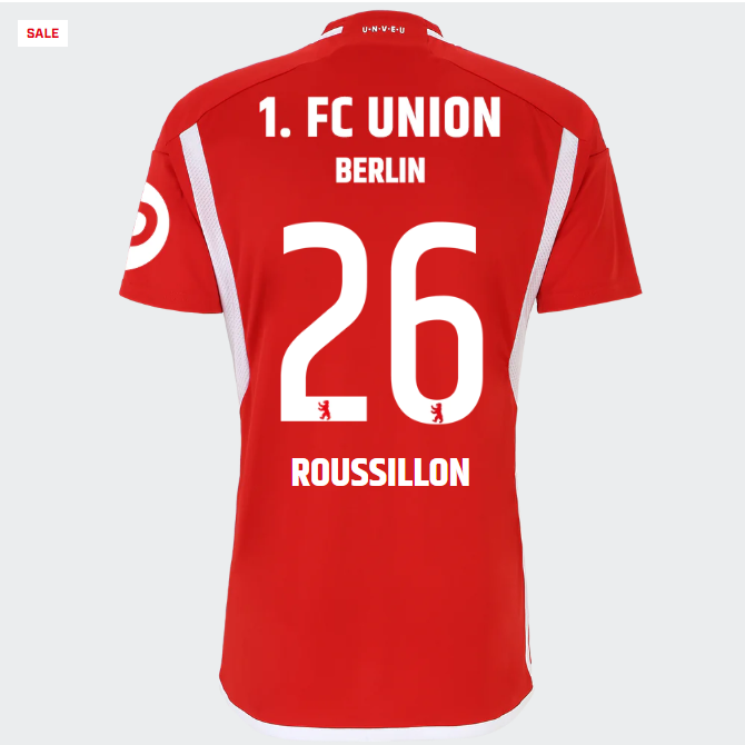 union heimtrikot 1. männer 2324 – 26 – roussillon | 1. FC Union Berlin Trikots & Fußballschuhe Online Kaufen