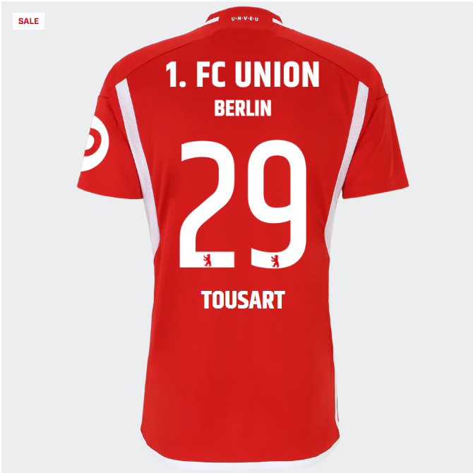 union heimtrikot 1. männer 2324 – 29 – tousart | 1. FC Union Berlin Trikots & Fußballschuhe Online Kaufen