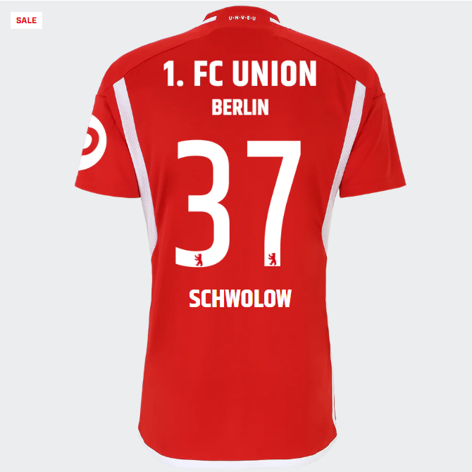 union heimtrikot 1. männer 2324 – 37 – schwolow | 1. FC Union Berlin Trikots & Fußballschuhe Online Kaufen